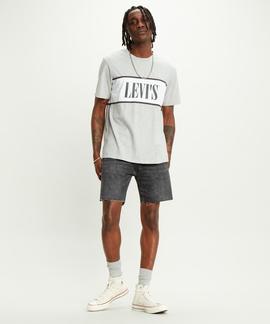 AUTHENTIC COLORBLOCK TEE M.HEATHER GREY / FORGED