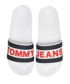 CHANCLAS TOMMY JEANS CORE POOLSLIDE WHITE