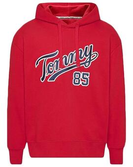 SUDADERA CON CAPUCHA COLLEGE 85 RELAXED FIT ROJA