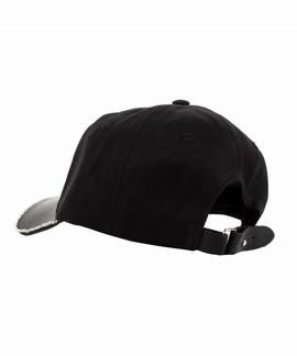 PU VISOR BASEBALL CAP BLACK