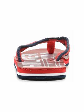 CHANCLAS TOMMY BEACH 2D TANGO RED / INK