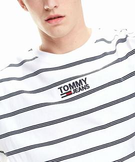 TJM SIGNATURE STRIPE TEE RELAXED FIT CLASSIC WHITE