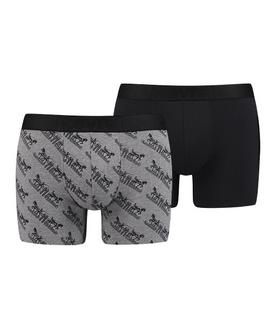 LEVIS 2 HORSE PULL BOXER BRIEF 2 PACK BLACK - GREY