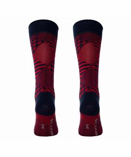 TH MEN SOCK 2 PACK HOUNDSTOOTH NAVY / RED