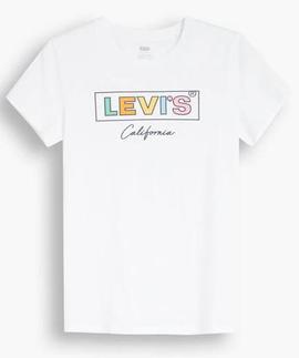 LEVI'S® PERFECT GRAPHIC TEE SHIRT CALI BOX WHITE