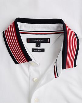 CONTRAST TIPPED COLLAR REGULAR POLO WHITE