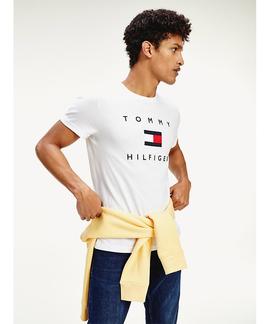 TOMMY FLAG HILFIGER TEE WHITE