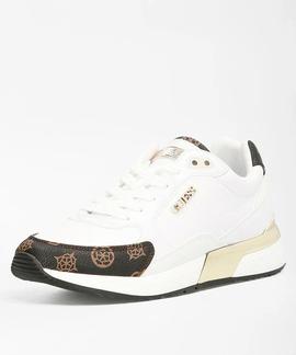MOXEA ACTIVE LADY LEATHER LIKE WHITE / BROWN