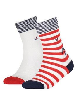 TH KIDS SOCK 2 PACK STRIPE WITH MESH TOMMY ORIG.