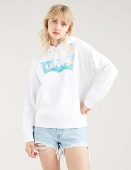 GRAPHIC STANDARD HOODIE BW FILL CLOUDS WHITE