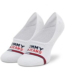 PIMKIES UNISEX TOMMY JEANS NO SHOW 2 PACK BEIGE Y BLANCO