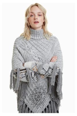 KNITTED PONCHO_SOFT