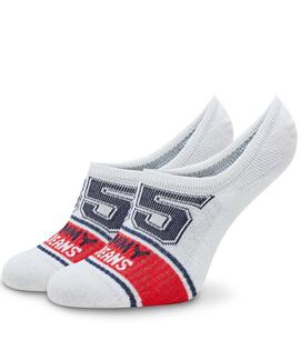 PIMKIES UNISEX TOMMY JEANS FOOTIE NO SHOW 1 PACK BLANCO