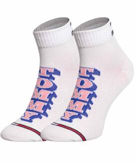 CALCETINES BAJOS UNISEX TOMMY JEANS CANDY 1 PACK BLANCO