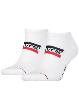 CALCETINES BAJOS LEVI'S® LOW CUT SPORTSWEAR 2 PACK WHITE