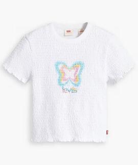 TOP LEVI’S® GRAPHIC POPCORN TEE BUTTERFLY BRIGHT WHITE