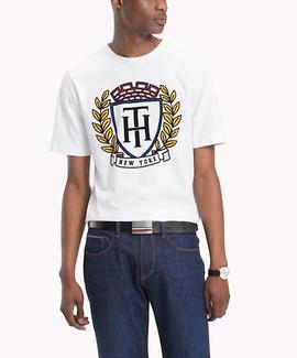 TH CREST TEE REGULAR FIT BRIGHT WHITE