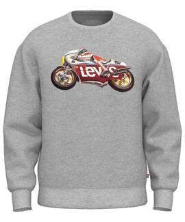 SUDADERA MOTORBIKE RELAXED FIT GRIS