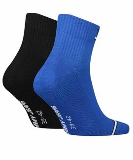 CALCETINES BAJOS UNISEX TOMMY JEANS 2 PACK AZUL Y NEGRO