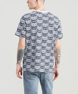 SS OVERSIZED FIT GRAPHIC TEE HM DRESS BLUE