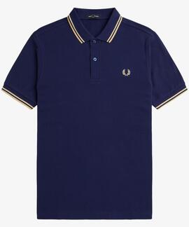 POLO TWIN TIPPED M3600 U95 FRENCH NAVY / ICE CREAM / ICE CRE