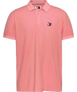 POLO GARMENT DYED BADGE REGULAR FIT ROSA