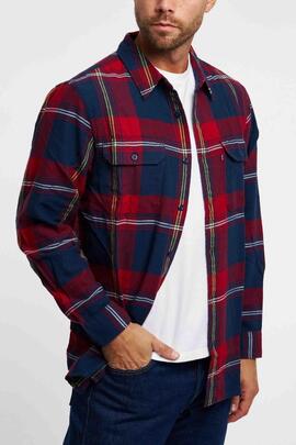 SOBRECAMISA JACKSON WORKER RELAXED FIT GUNNAR PLAID RED