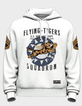 SUDADERA DE HOMBRE LA SAL TIGERS BLANCA