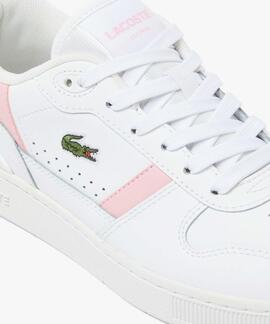 ZAPATILLAS LACOSTE WOMEN'S T-CLIP WHITE / LT PINK