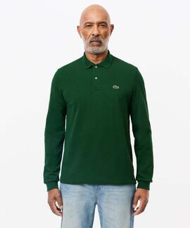 POLO MANGA LARGA LACOSTE REGULAR FIT 132 VERDE