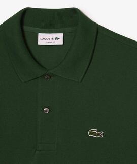 POLO MANGA LARGA LACOSTE REGULAR FIT 132 VERDE