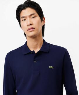 POLO MANGA LARGA LACOSTE REGULAR FIT 166 AZUL MARINO