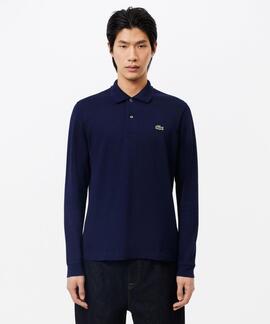 POLO MANGA LARGA LACOSTE REGULAR FIT 166 AZUL MARINO