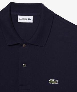 POLO MANGA LARGA LACOSTE REGULAR FIT 166 AZUL MARINO