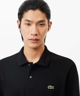 POLO MANGA LARGA LACOSTE REGULAR FIT 031 NEGRO