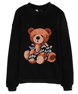 SUDADERA UNISEX MWM TEDDY NEGRA