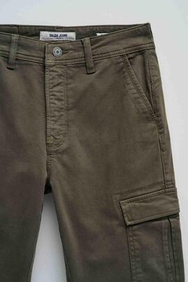 PANTALÓN CARGO FAITH PUSH IN CROPPED SKINNY FIT VERDE CAQUI