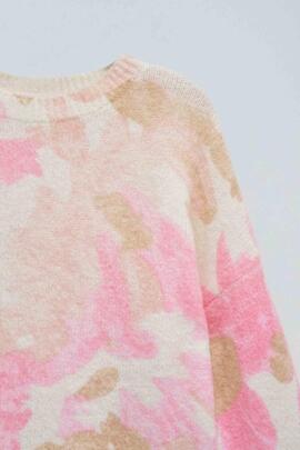 JERSEY DE LANA Y MOHAIR CON ESTAMPADO DE FLORES