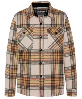 SOBRECAMISA SCHOTT SHCARL48 CUADROS CAMEL