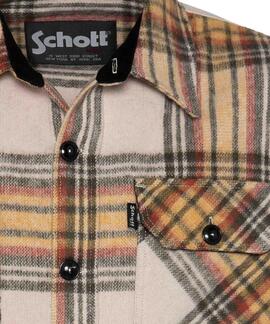 SOBRECAMISA SCHOTT SHCARL48 CUADROS CAMEL