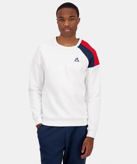 SUDADERA UNISEX TRICOLORE BLANCA