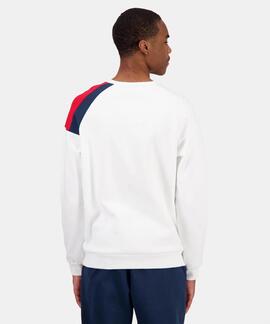 SUDADERA UNISEX TRICOLORE BLANCA