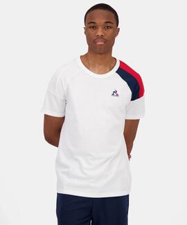 CAMISETA UNISEX TRICOLORE BLANCA