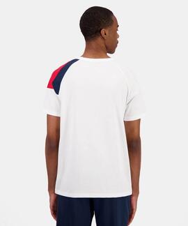 CAMISETA UNISEX TRICOLORE BLANCA