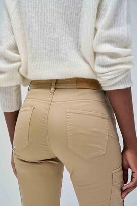 PANTALÓN CARGO FAITH PUSH IN CROPPED SKINNY FIT BEIGE