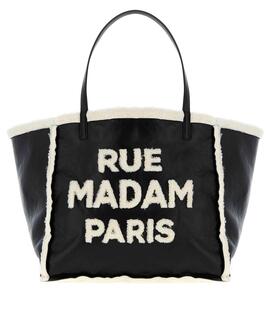 BOLSO REVERSIBLE RUE MADAM PARIS VERMONT SHOPPING BLACK / WH