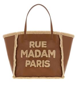 BOLSO RUE MADAM PARIS VERMONT SHOPPING BROWN / COOKIE