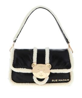 BOLSO RUE MADAM PARIS VERMONT IT BAG BLACK / WHITE