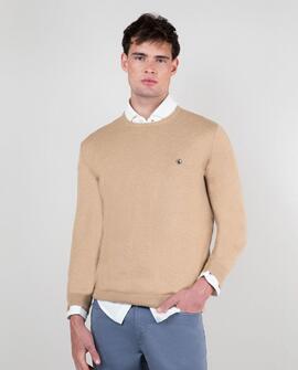 JERSEY CUELLO REDONDO CAMEL