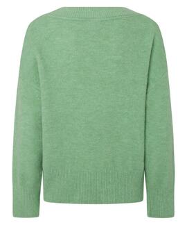 JERSEY DE PUNTO IRMA V-NECK 615 LIGHT GREEN